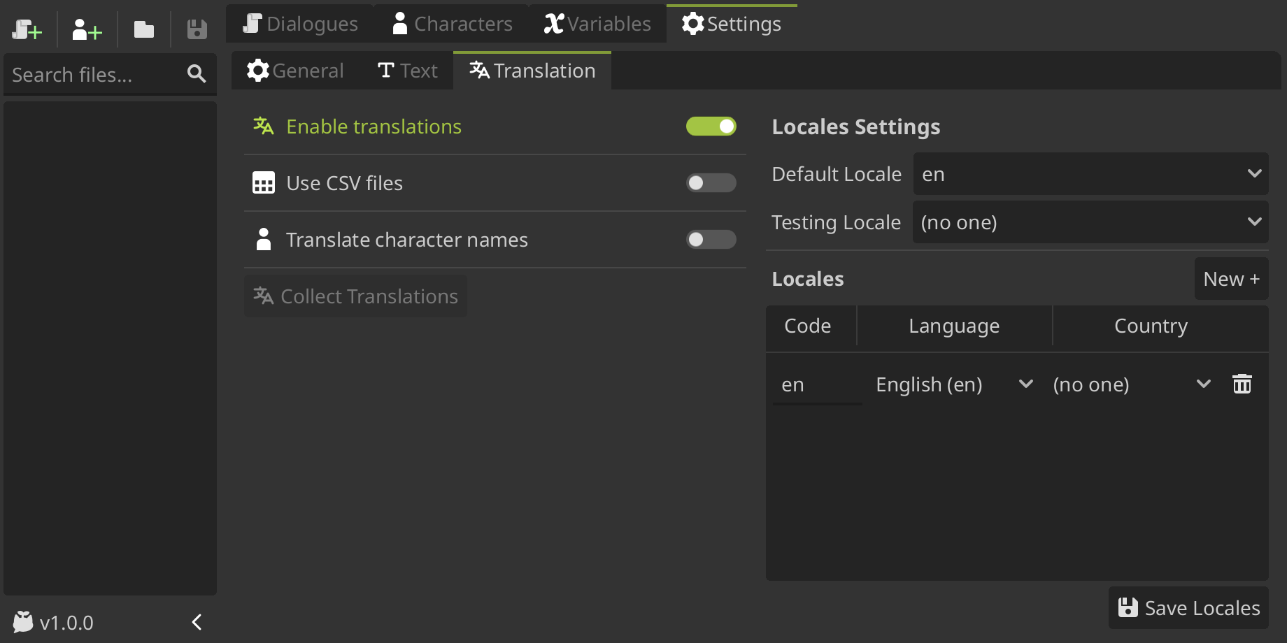 Enable Translations
