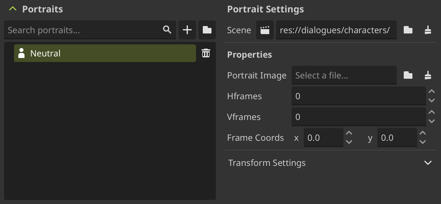 Portrait Exported Properties