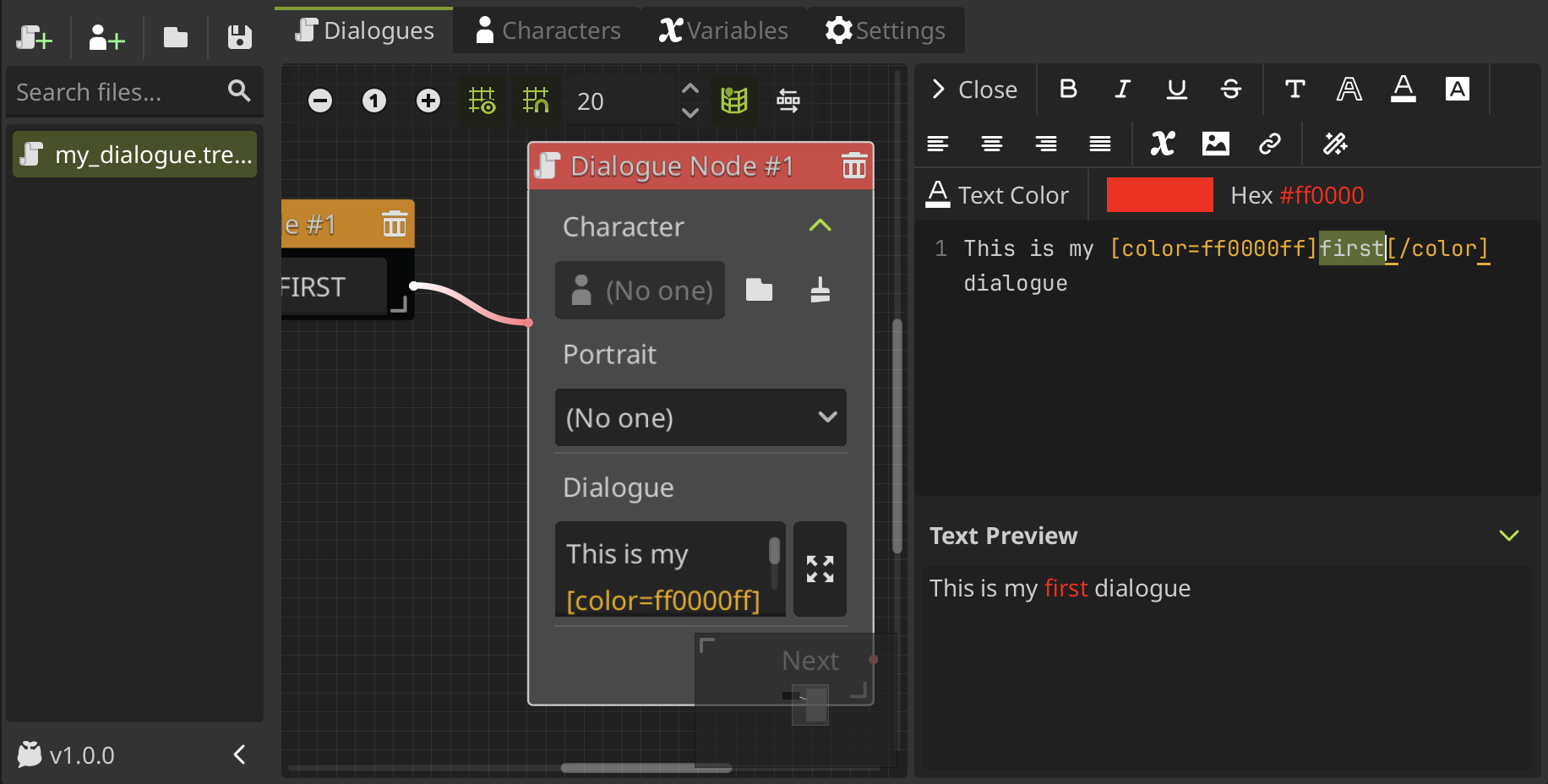 Text Editor Add Tags